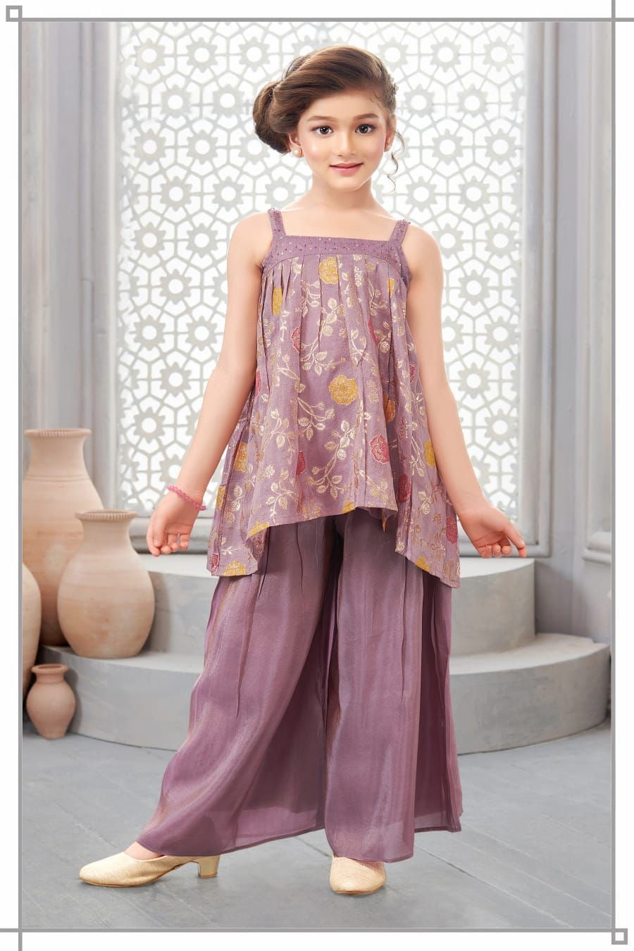 Traditional Purple Sharara Set for Girls | Wedding, Festival & Special Occasion Wear