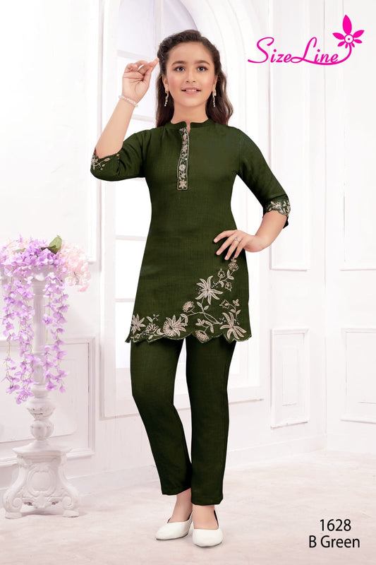 Premium Green Kurti for Girls | Traditional Indian Festive Wear