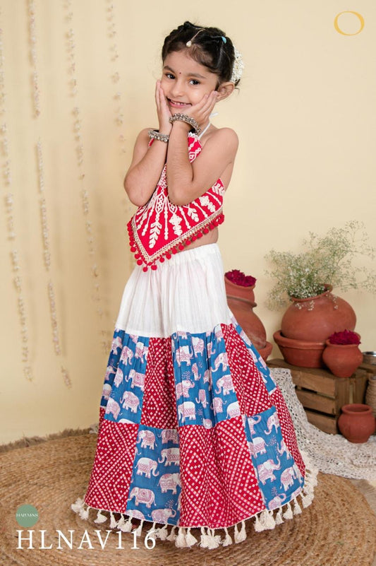 Girls Traditional Bandhani Embroidered Choli