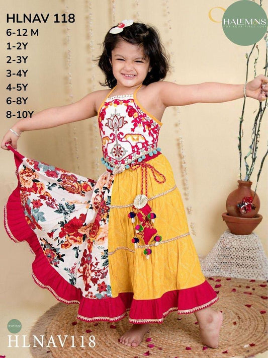 Premium Floral Print Festive Choli for Girls