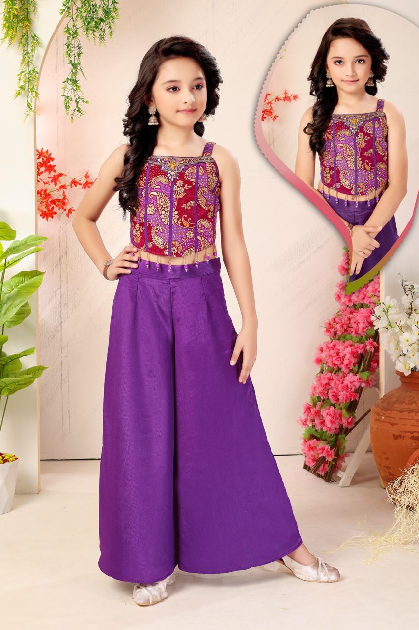 Designer Purple Sharara Suit for Girls | Premium Festive Wear with Dupatta