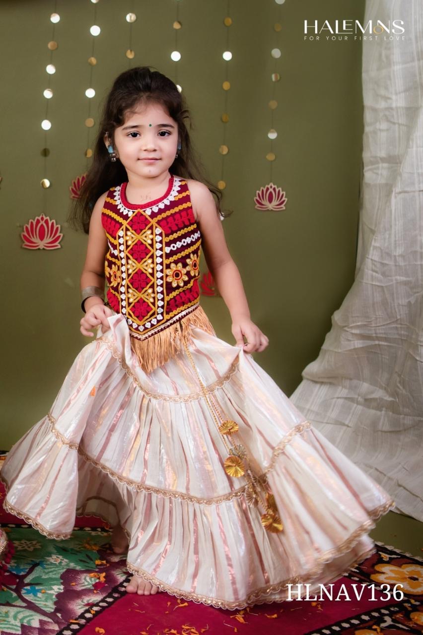 Girls Traditional Mirror Work Festive Choli