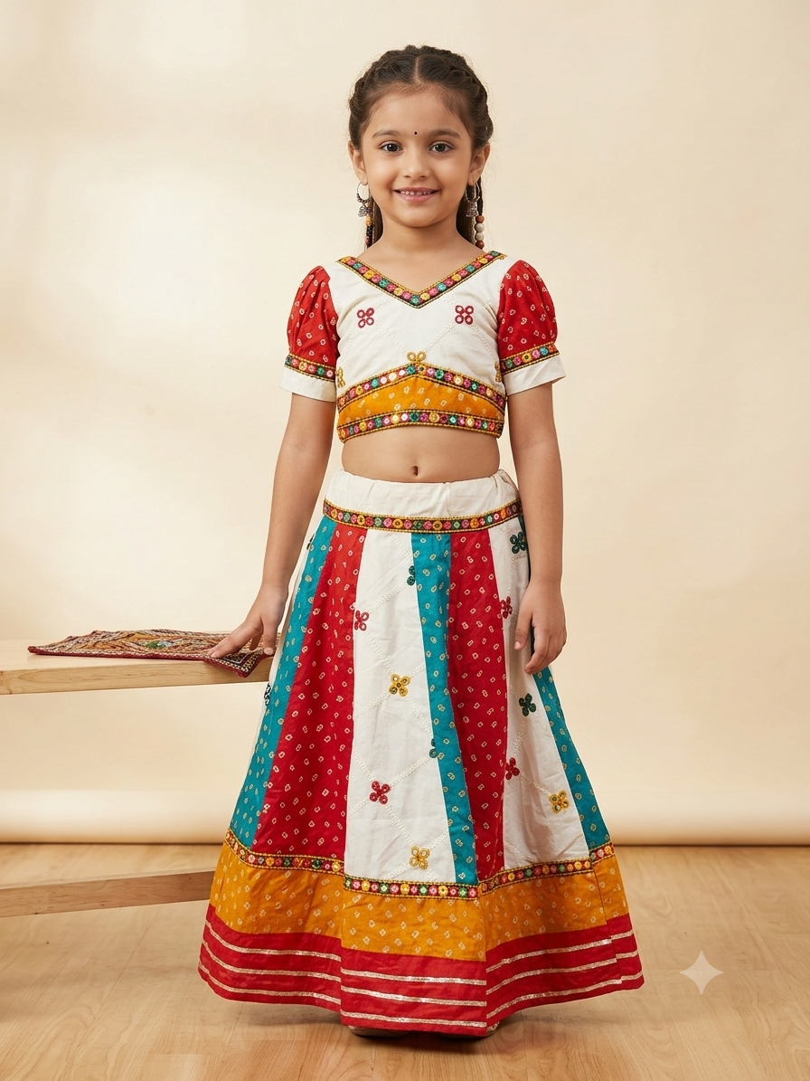 Girls Premium Designer Lehenga Choli with Banarasi Dupatta | Festive Ethnic Wear (Copy)