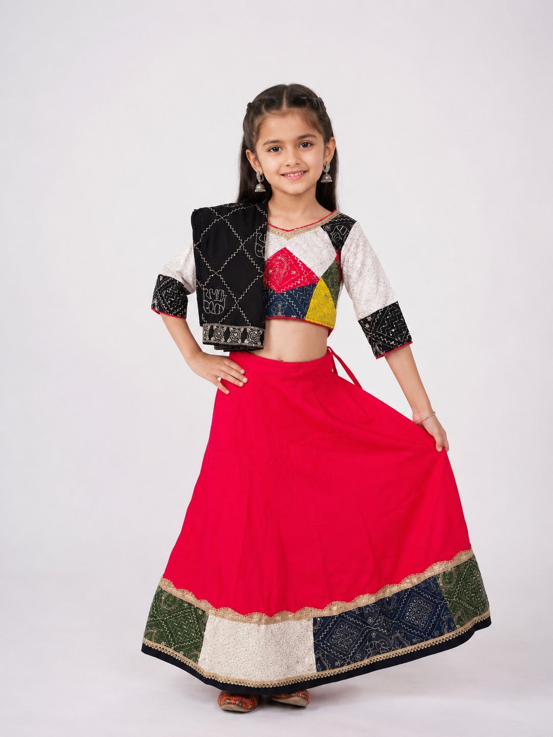 Designer Girls Lehenga Choli Set | Premium Indian Ethnic Wear with Banarasi Dupatta for Festive Occasions