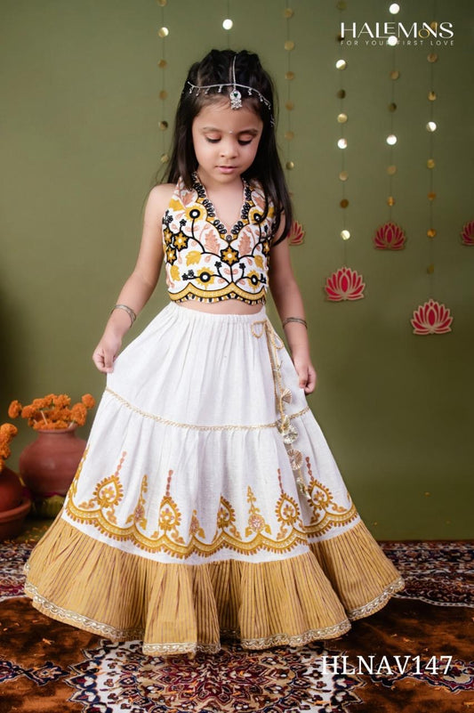 Premium White Hand Embroidered Festive Wear Choli