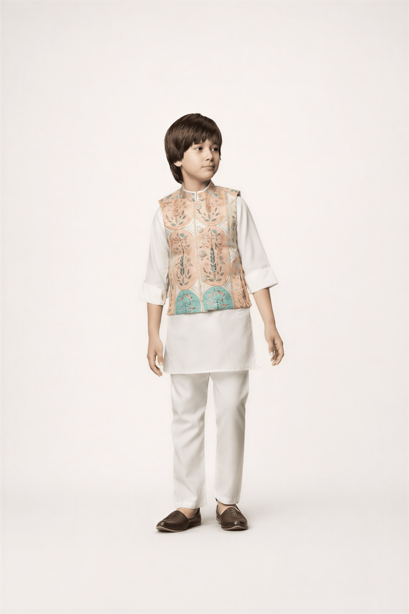 Boys’ Embroidered Festive Set - nemi kids wear