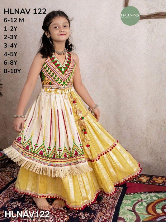 Girls Traditional Embroidered Sleeveless Choli