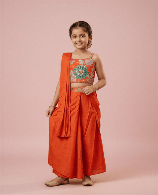 Embroidered Festive Lehenga - Choli - nemi kids wear
