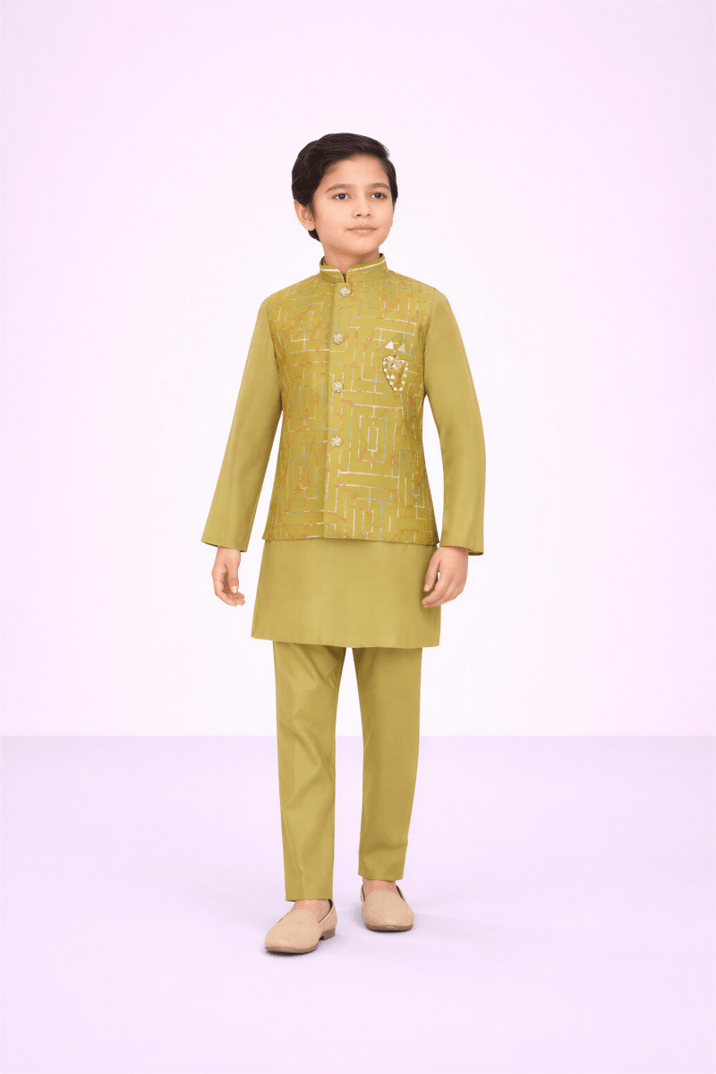 Junior Sage Geometric Modi Set - nemi kids wear