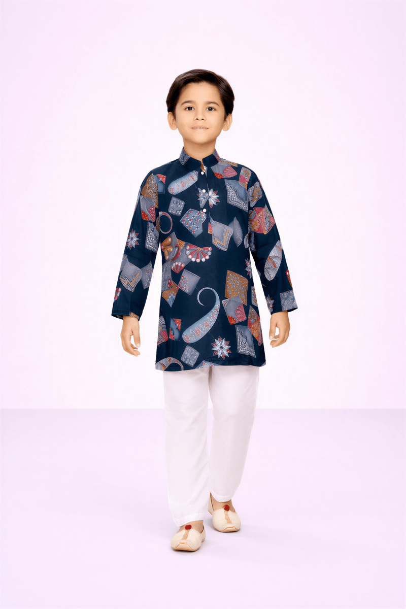 Midnight Mosaic Fusion Ensemble - nemi kids wear