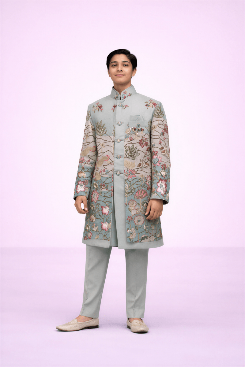 Pastel Paradise Embroidered indo - western - nemi kids wear