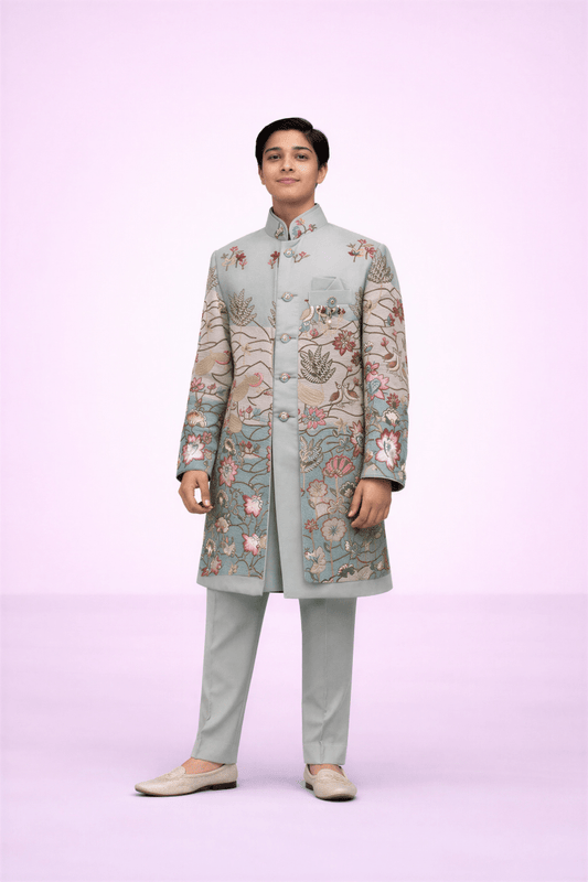 Pastel Paradise Embroidered indo - western - nemi kids wear