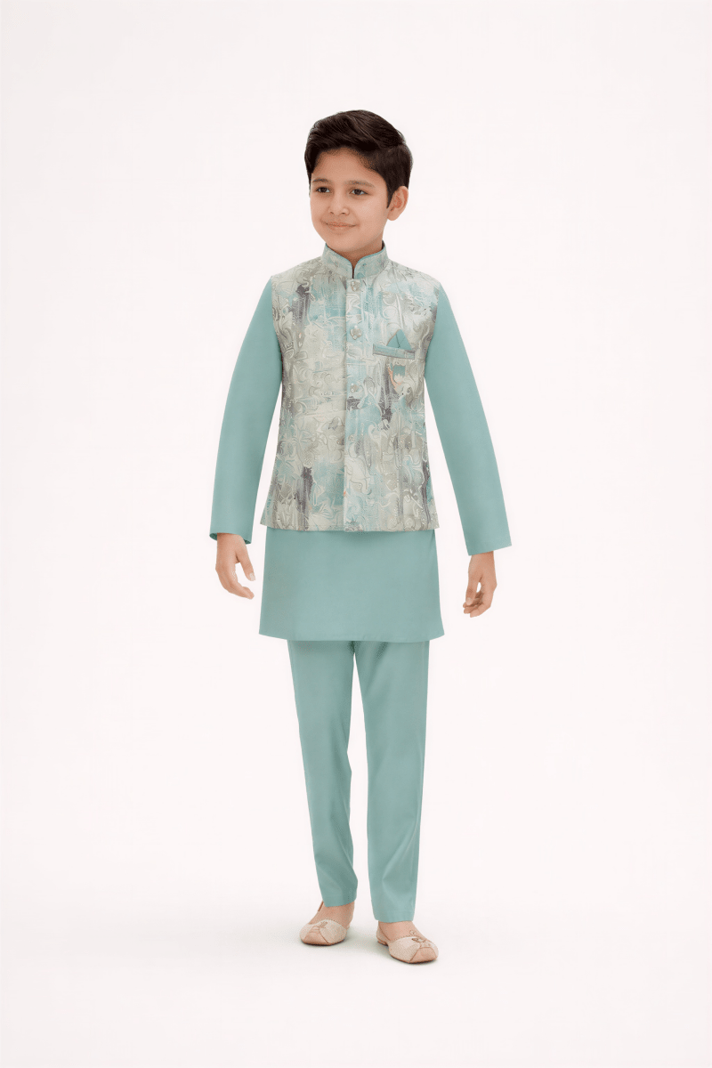 Seafoam Splendor Ethnic Set - nemi kids wear