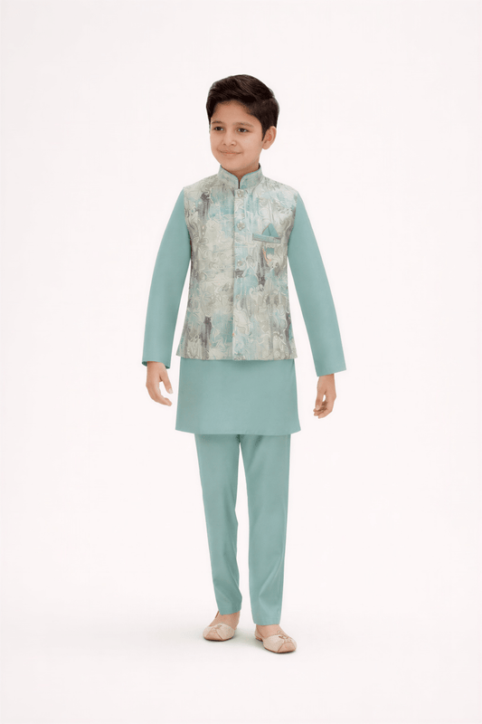 Seafoam Splendor Ethnic Set - nemi kids wear