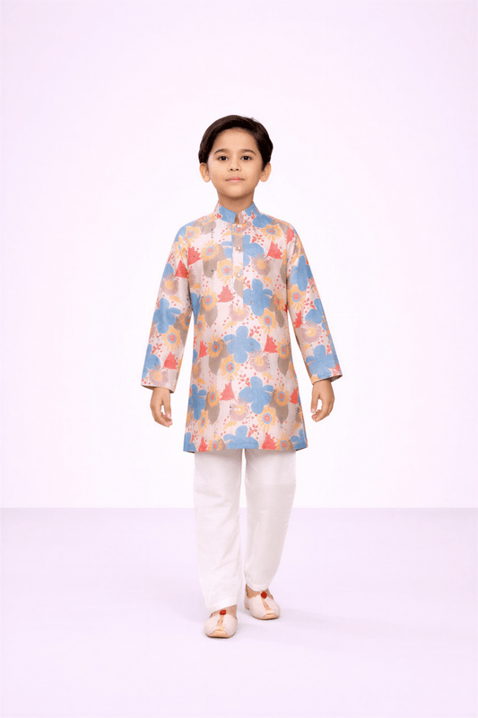 The Pastel Petal Kurta Set - nemi kids wear