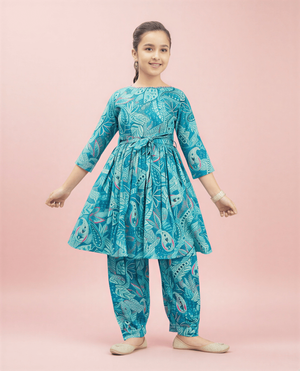 The "Rama" Botanical Flare Suit - nemi kids wear