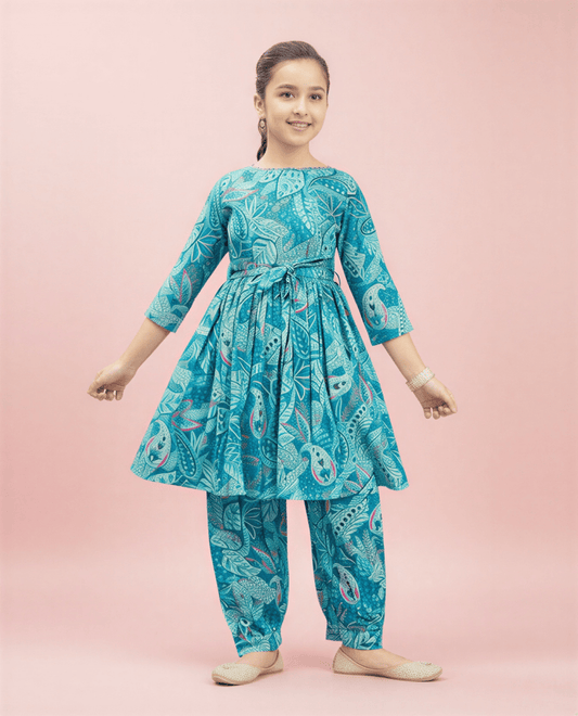 The "Rama" Botanical Flare Suit - nemi kids wear